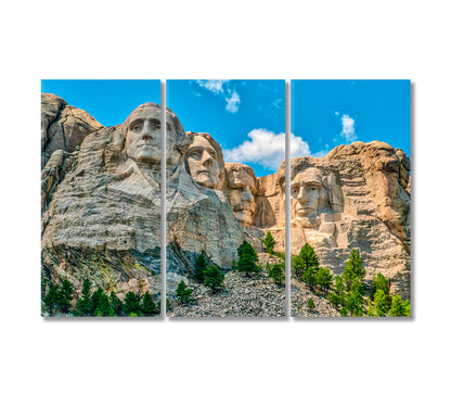 Mount Rushmore Canvas Print-Canvas Print-CetArt-3 Panels-36x24 inches-CetArt
