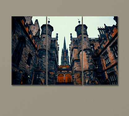 University of Edinburgh UK Canvas Print-Canvas Print-CetArt-3 Panels-36x24 inches-CetArt