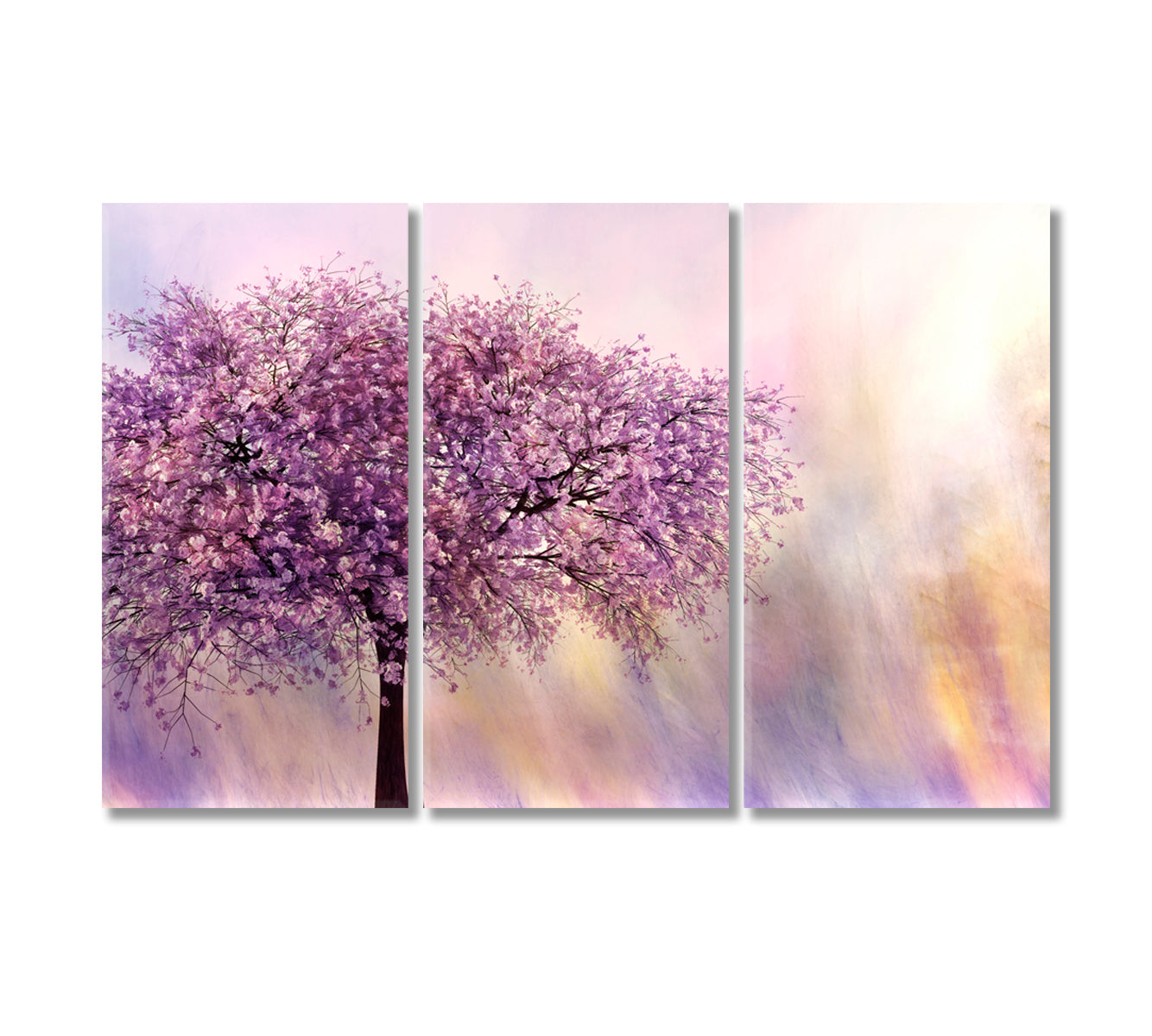 Cherry Blossom Tree Canvas Print-Canvas Print-CetArt-3 Panels-36x24 inches-CetArt