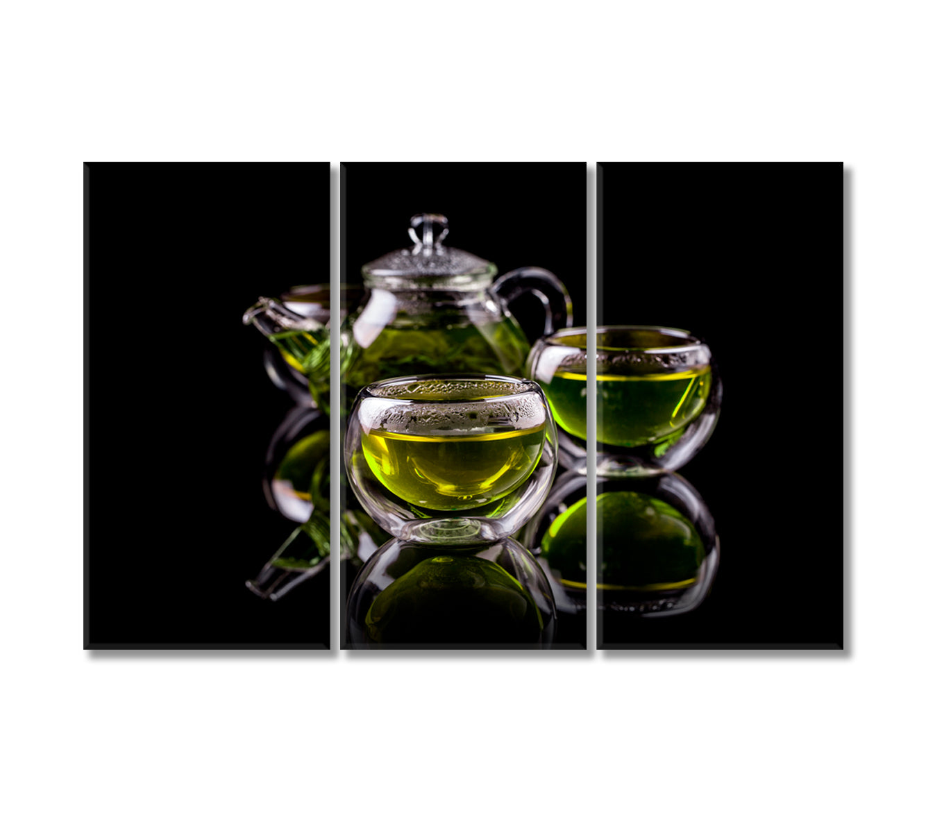 Fresh Green Tea Canvas Print-Canvas Print-CetArt-3 Panels-36x24 inches-CetArt
