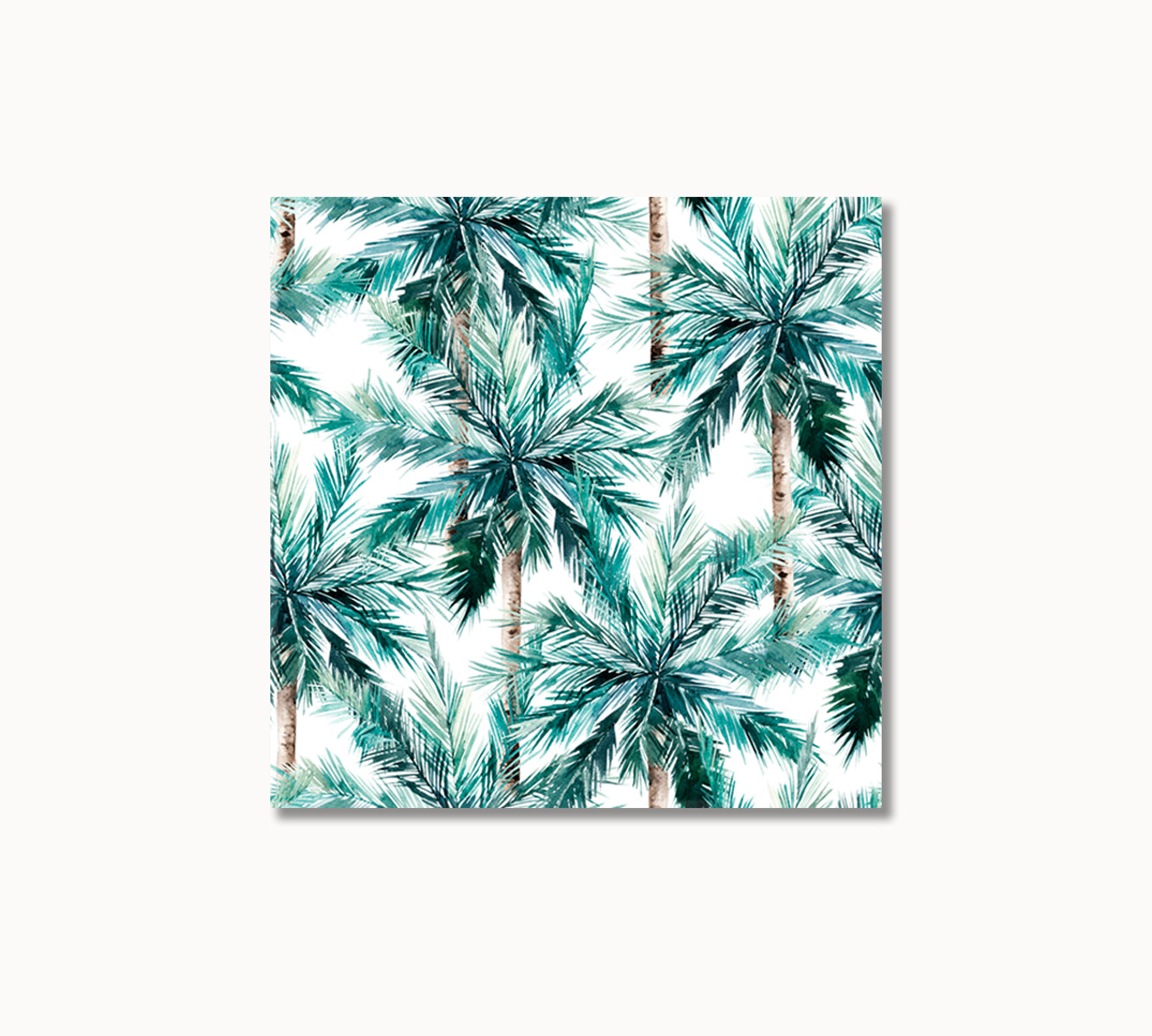 Watercolor Coconut Palms Canvas Print-Canvas Print-CetArt-1 panel-12x12 inches-CetArt