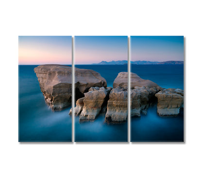 Seascape During Sunset Canvas Print-Canvas Print-CetArt-3 Panels-36x24 inches-CetArt