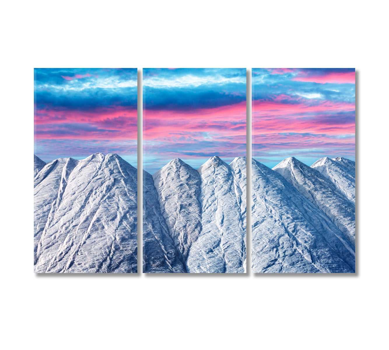 Pile of Salt with Purple Sunset Canvas Print-Canvas Print-CetArt-3 Panels-36x24 inches-CetArt