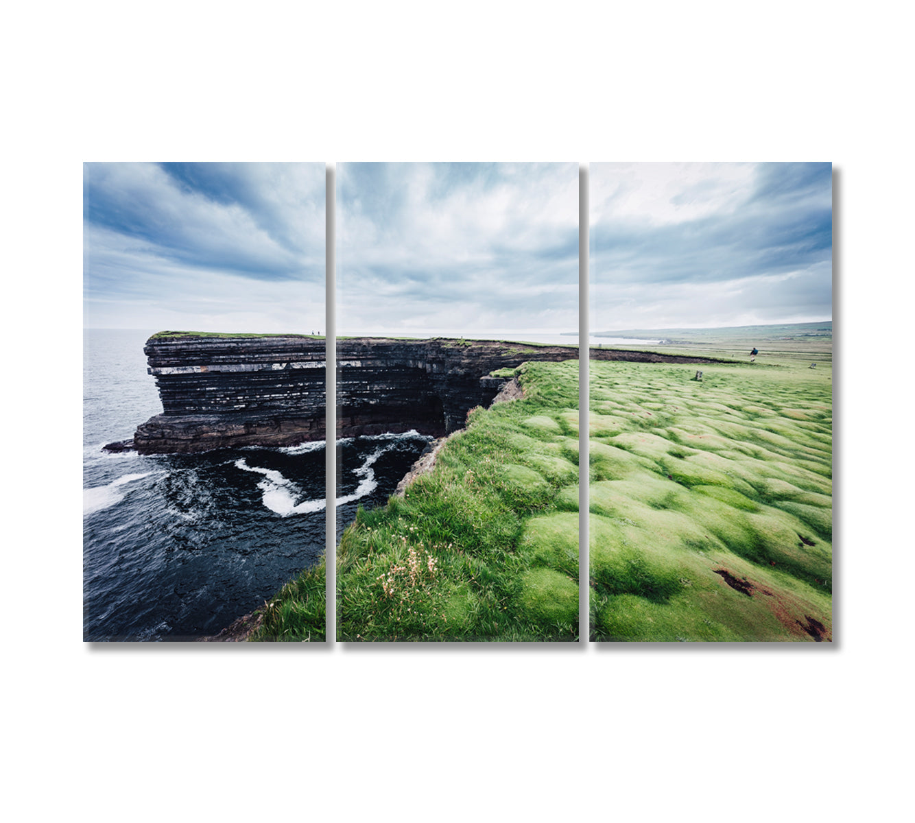 Downpatrick Head Rock Ireland Canvas Print-Canvas Print-CetArt-3 Panels-36x24 inches-CetArt