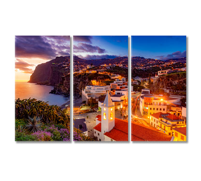 Camara de Lobos Madeira Island Portugal Canvas Print-Canvas Print-CetArt-3 Panels-36x24 inches-CetArt