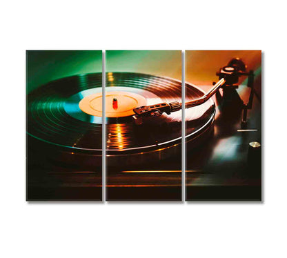 Record Player Canvas Print-Canvas Print-CetArt-3 Panels-36x24 inches-CetArt