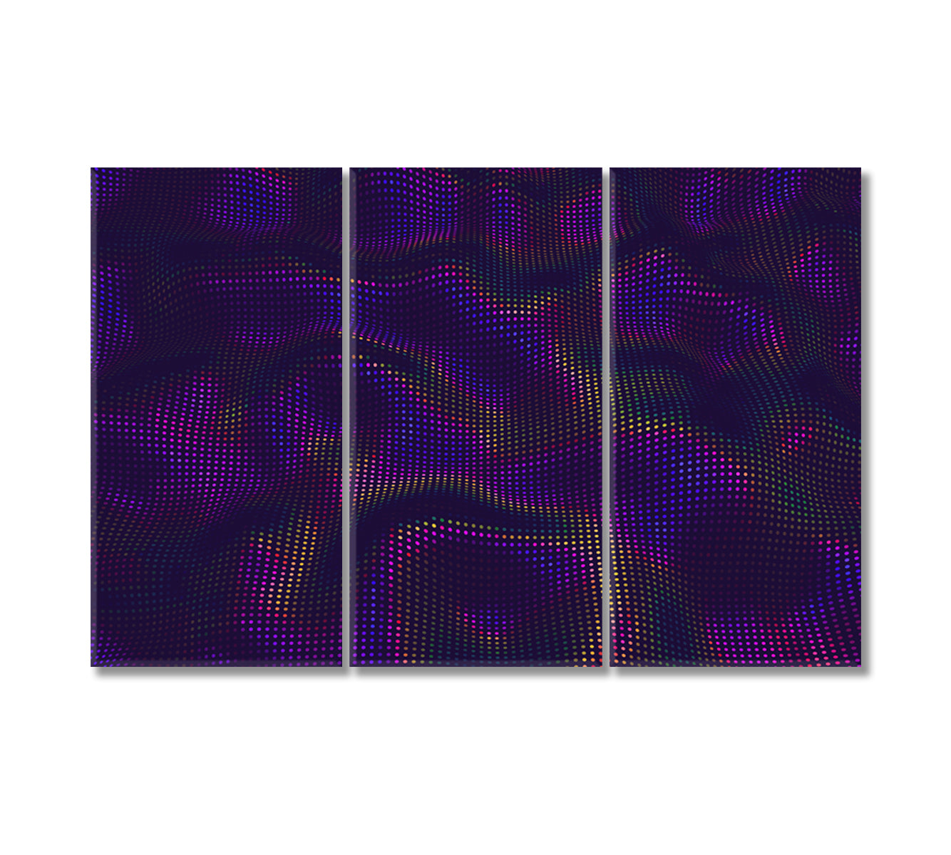 Holographic Iridescent Abstract Waves Canvas Print-Canvas Print-CetArt-3 Panels-36x24 inches-CetArt