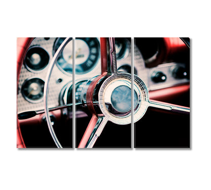 Classic Car Interior Canvas Print-Canvas Print-CetArt-3 Panels-36x24 inches-CetArt