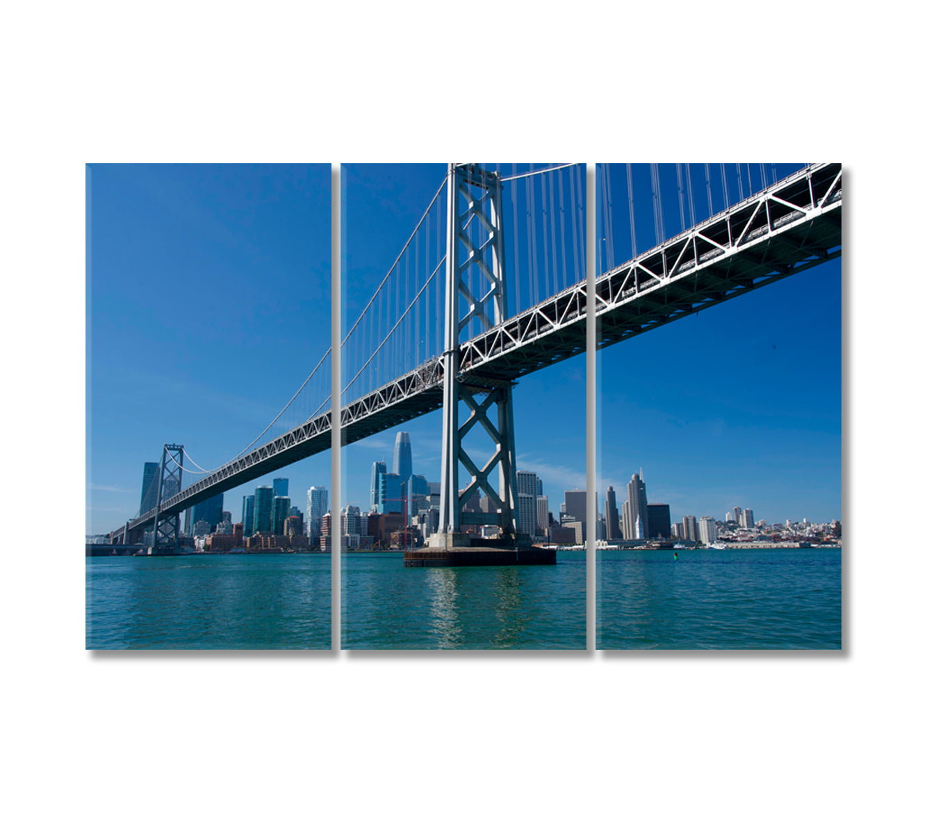 Golden Gate Bridge over San Francisco Bay Canvas Print-Canvas Print-CetArt-3 Panels-36x24 inches-CetArt