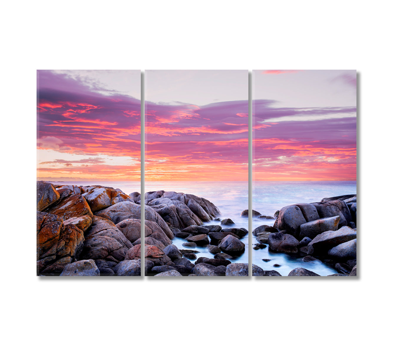 Bay of Fires Tasmania Canvas Print-Canvas Print-CetArt-3 Panels-36x24 inches-CetArt