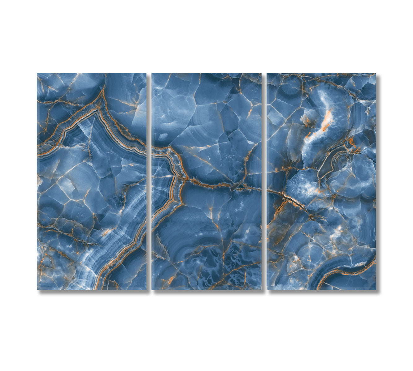 Blue Onyx Marble Canvas Print-Canvas Print-CetArt-3 Panels-36x24 inches-CetArt