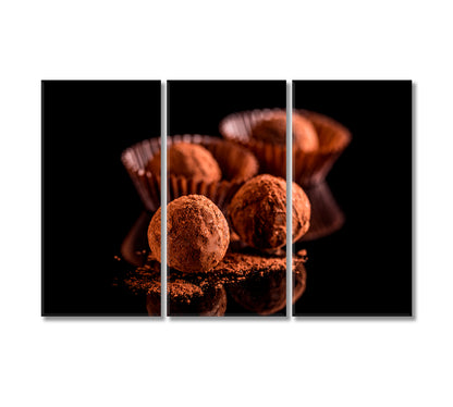 Sweet Chocolate Truffles Canvas Print-Canvas Print-CetArt-3 Panels-36x24 inches-CetArt