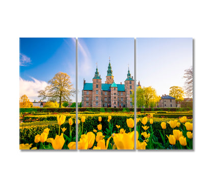 Rosenborg Castle Copenhagen Denmark Canvas Print-Canvas Print-CetArt-3 Panels-36x24 inches-CetArt