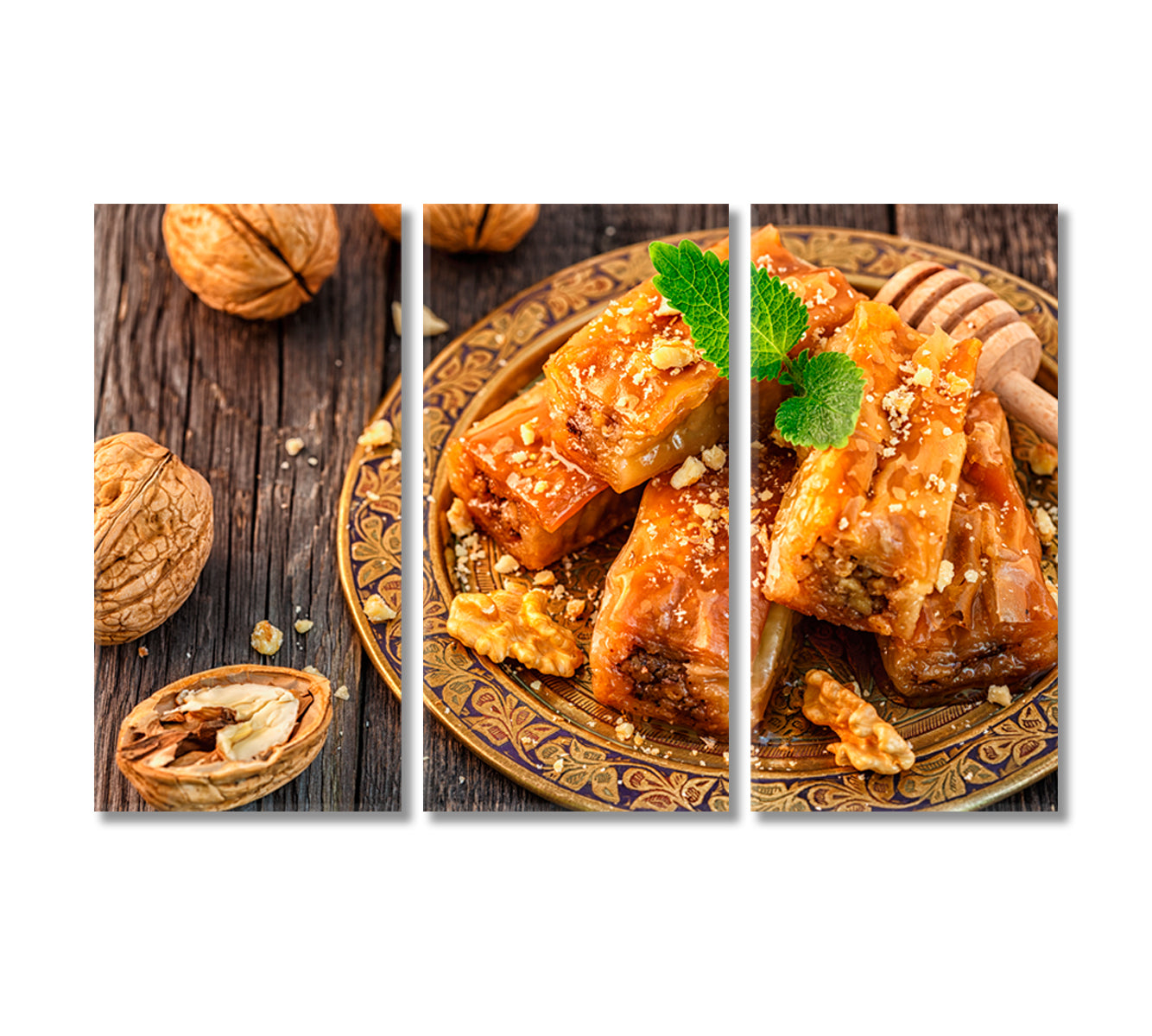 Turkish Baklava Canvas Print-Canvas Print-CetArt-3 Panels-36x24 inches-CetArt