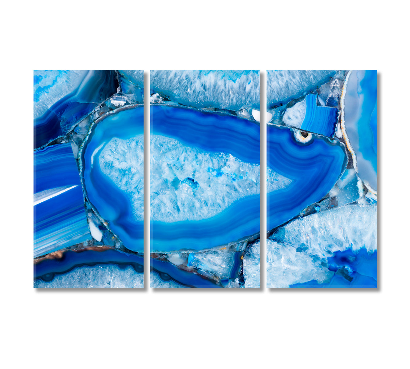 Blue Agate Canvas Print-Canvas Print-CetArt-3 Panels-36x24 inches-CetArt