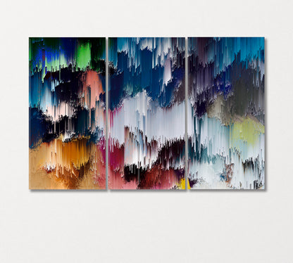 Abstract Multicolor Geometric Pattern Canvas Print-Canvas Print-CetArt-3 Panels-36x24 inches-CetArt
