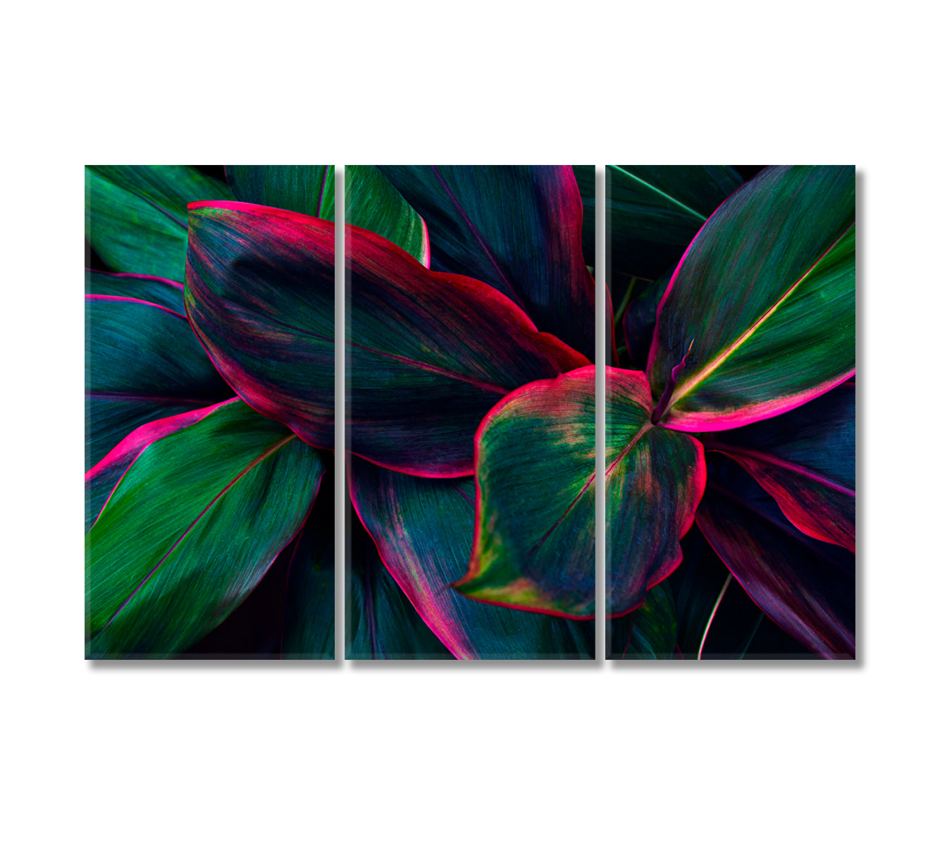 Green Tropical Leaves Canvas Print-Canvas Print-CetArt-3 Panels-36x24 inches-CetArt