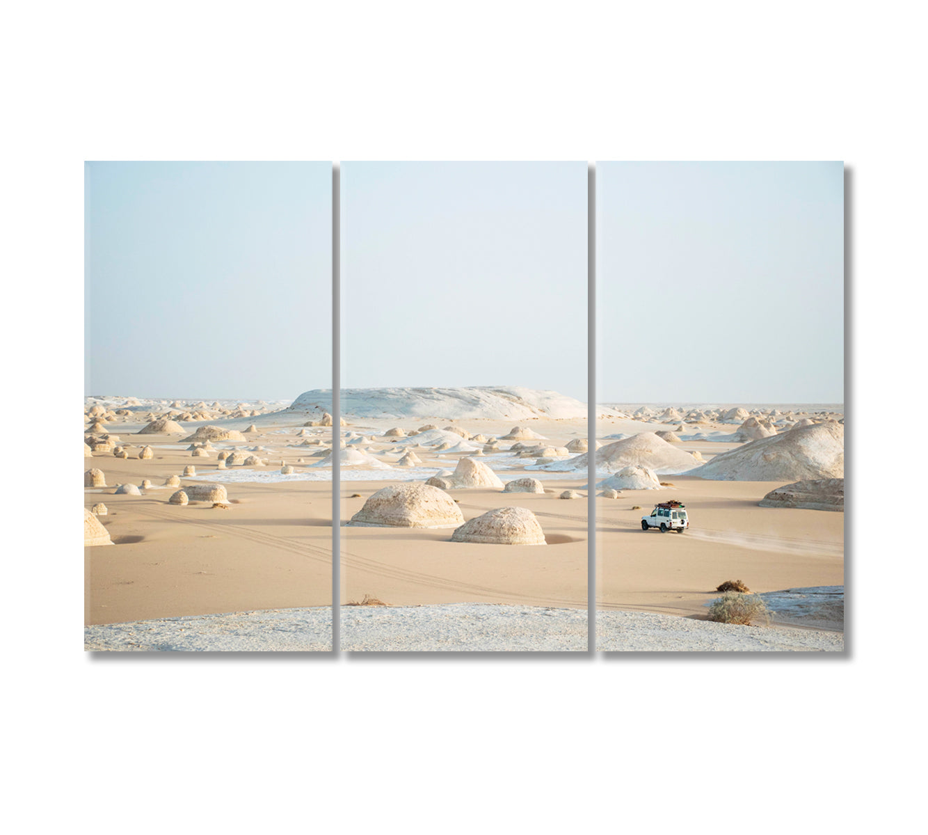 White Desert Bahariya Egypt Canvas Print-Canvas Print-CetArt-3 Panels-36x24 inches-CetArt