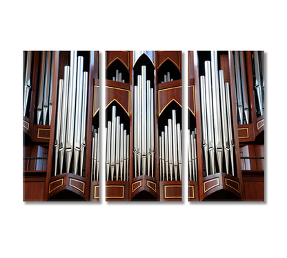 Organ at Christ Church Victoria Canada Canvas Print-Canvas Print-CetArt-3 Panels-36x24 inches-CetArt