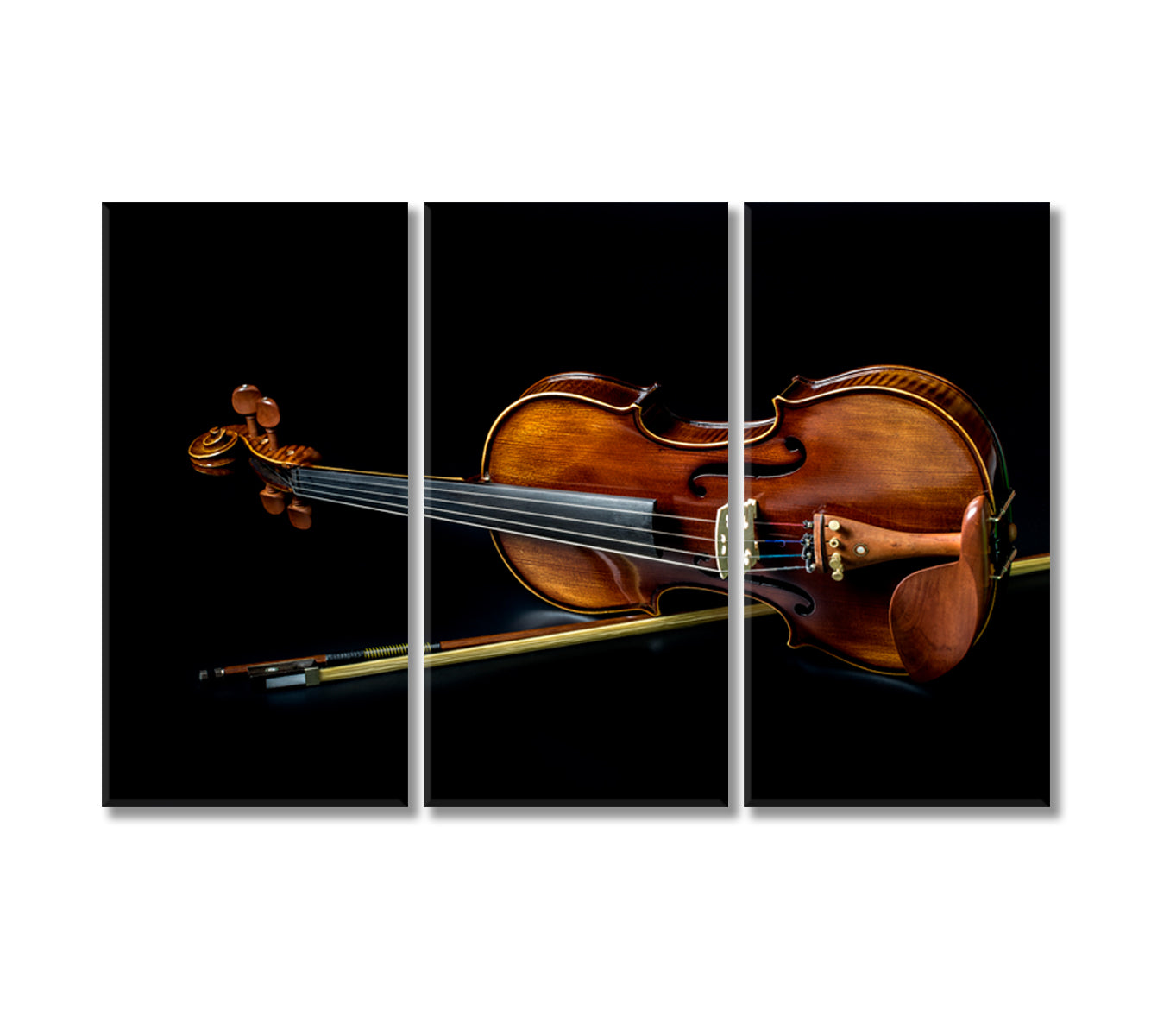Violin Musical Instrument Canvas Print-Canvas Print-CetArt-3 Panels-36x24 inches-CetArt