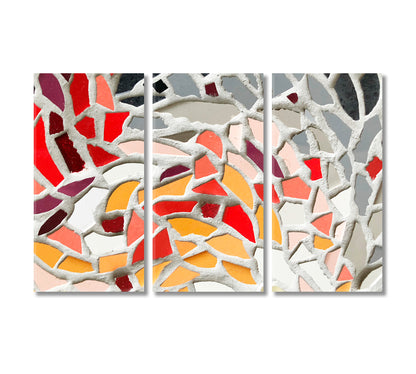 Colorful Mosaic Canvas Print-Canvas Print-CetArt-3 Panels-36x24 inches-CetArt