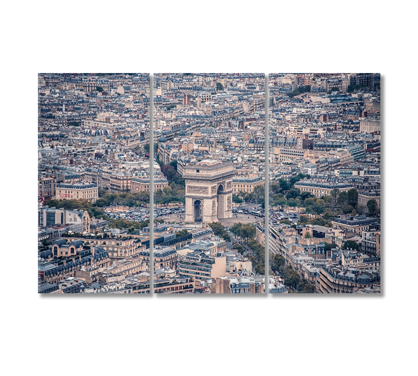 Arc de Triomphe in Paris Canvas Print-Canvas Print-CetArt-3 Panels-36x24 inches-CetArt