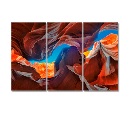 Antelope Canyon Arizona USA Canvas Print-Canvas Print-CetArt-3 Panels-36x24 inches-CetArt