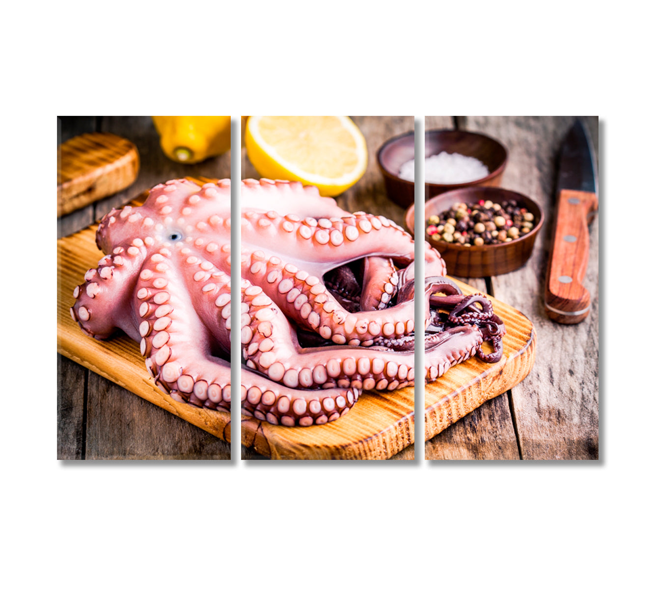 Fresh Octopus Canvas Print-Canvas Print-CetArt-3 Panels-36x24 inches-CetArt