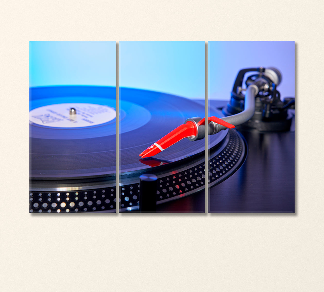 Vinyl Record Player Canvas Print-Canvas Print-CetArt-3 Panels-36x24 inches-CetArt