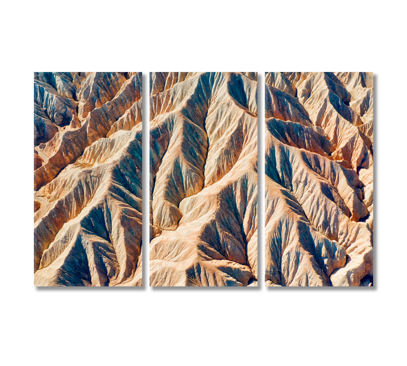 Dasht e Lut Desert Iran Colored Mountains Canvas Print-Canvas Print-CetArt-3 Panels-36x24 inches-CetArt