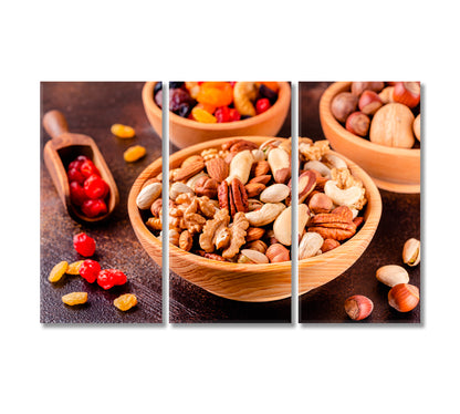 Nuts and Dried Fruit Canvas Print-Canvas Print-CetArt-3 Panels-36x24 inches-CetArt