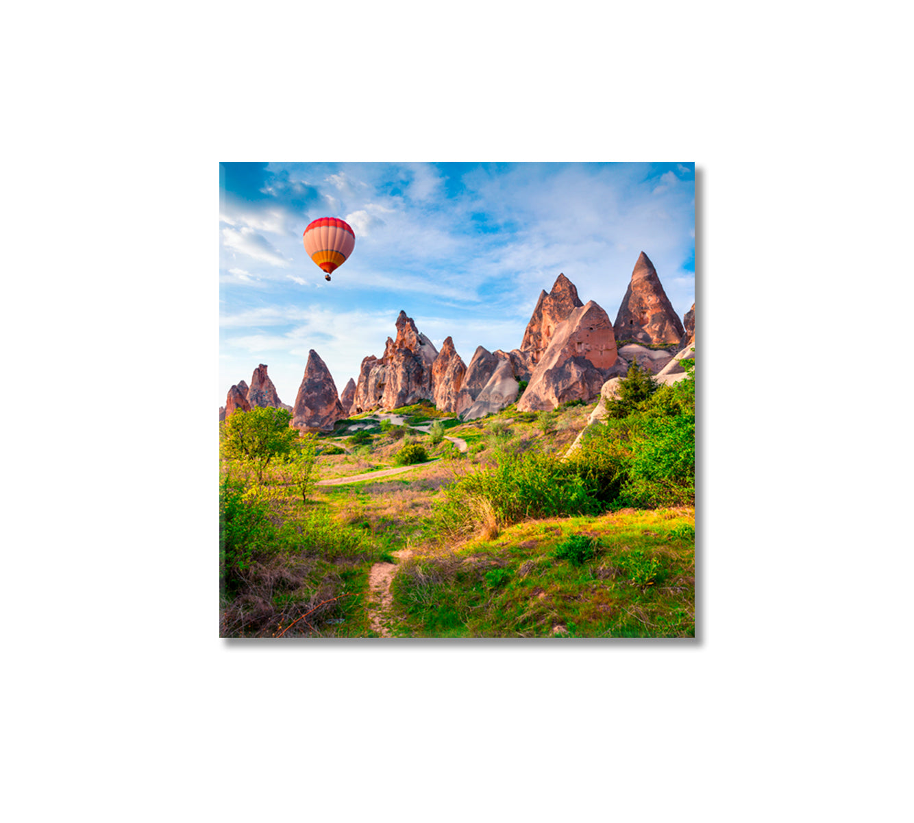 Hot Air Balloon Cappadocia Canvas Print-Canvas Print-CetArt-1 panel-12x12 inches-CetArt