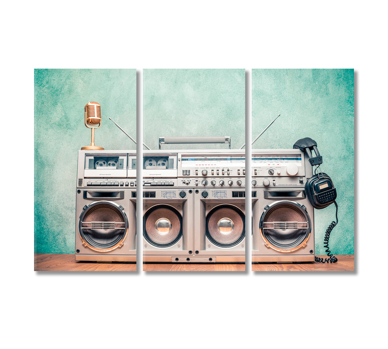 Retro Ghettoblaster Canvas Print-Canvas Print-CetArt-3 Panels-36x24 inches-CetArt