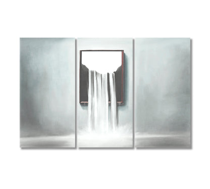 Surreal Waterfall Canvas Print-Canvas Print-CetArt-3 Panels-36x24 inches-CetArt