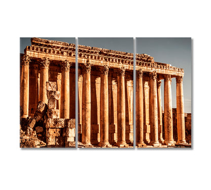 Temple of Jupiter Baalbek Lebanon Canvas Print-Canvas Print-CetArt-3 Panels-36x24 inches-CetArt