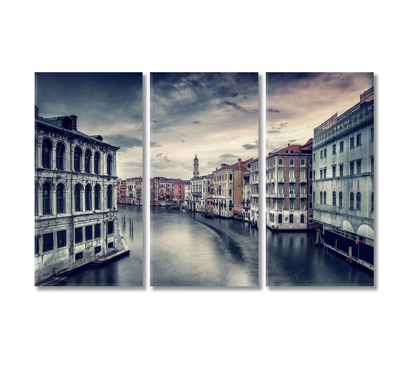 Beautiful Venice Cityscape with Water Canal Italy Canvas Print-Canvas Print-CetArt-3 Panels-36x24 inches-CetArt