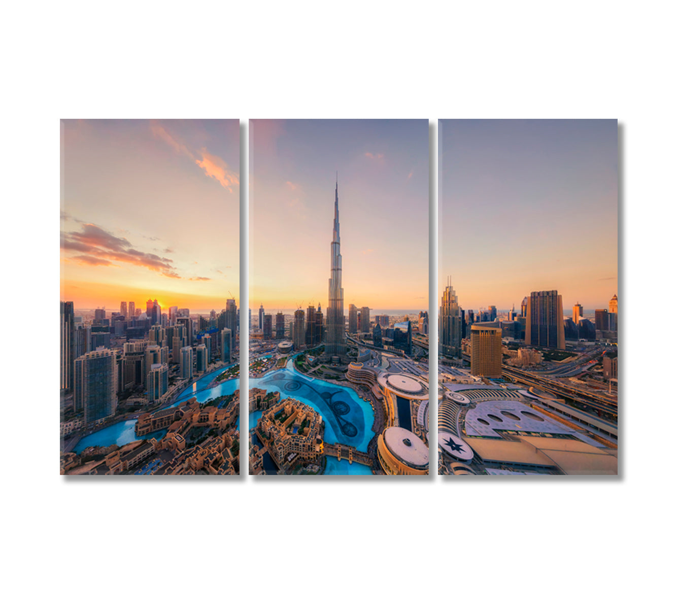 Burj Khalifa in Dubai Downtown Skyline United Arab Emirates Canvas Print-Canvas Print-CetArt-3 Panels-36x24 inches-CetArt