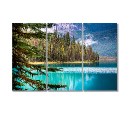 Emerald Lake in Yoho National Park BC Canada Canvas Print-Canvas Print-CetArt-3 Panels-36x24 inches-CetArt