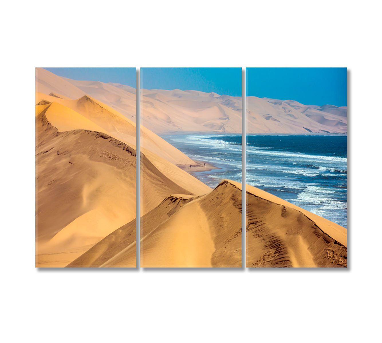Atlantic Coast of Walvis Bay Desert Namibia Canvas Print-Canvas Print-CetArt-3 Panels-36x24 inches-CetArt