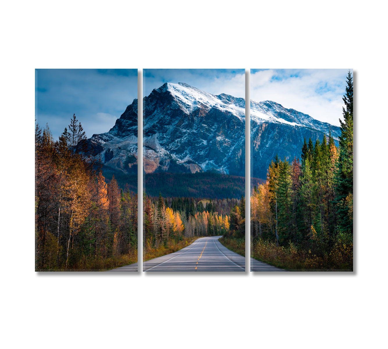 Road to Jasper National Park Canada Canvas Print-Canvas Print-CetArt-3 Panels-36x24 inches-CetArt