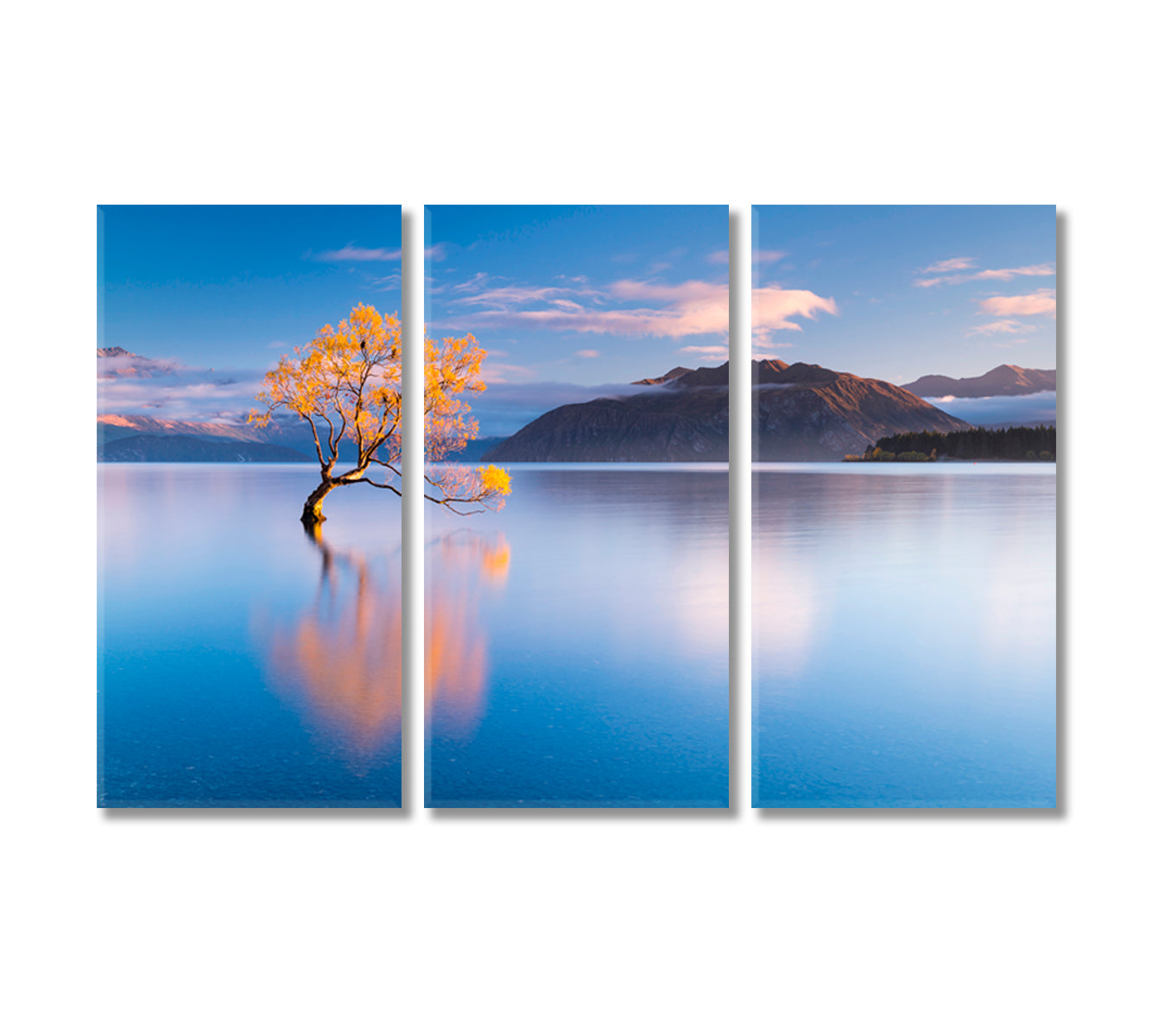 That Wanaka Tree in Autumn New Zealand Canvas Print-Canvas Print-CetArt-3 Panels-36x24 inches-CetArt
