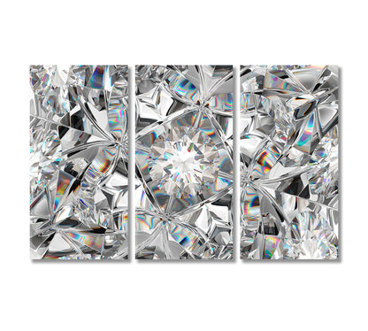 Gem Diamond Kaleidoscope Effect Canvas Print-Canvas Print-CetArt-3 Panels-36x24 inches-CetArt