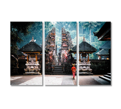 Pura Tirta Empul Temple Bali Indonesia Canvas Print-Canvas Print-CetArt-3 Panels-36x24 inches-CetArt