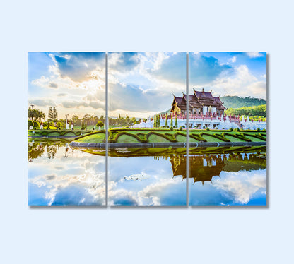 Royal Park Rajapruek Chiang Mai Thailand Canvas Print-Canvas Print-CetArt-3 Panels-36x24 inches-CetArt