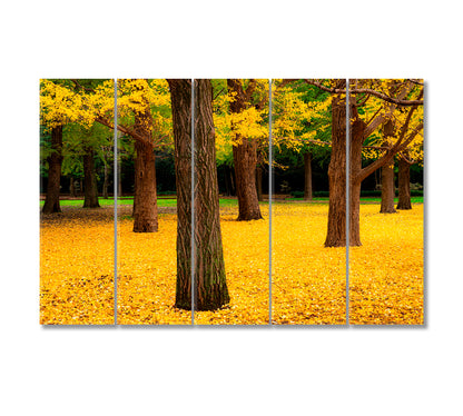 Yoyogi Park in Tokyo in Autumn Canvas Print-Canvas Print-CetArt-5 Panels-36x24 inches-CetArt