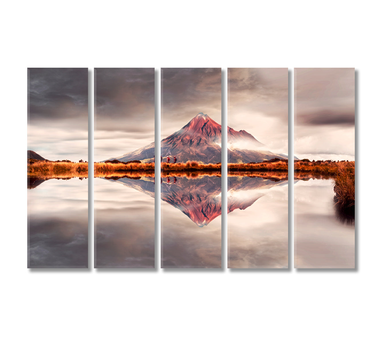 Mount Taranaki New Zealand Canvas Print-Canvas Print-CetArt-5 Panels-36x24 inches-CetArt