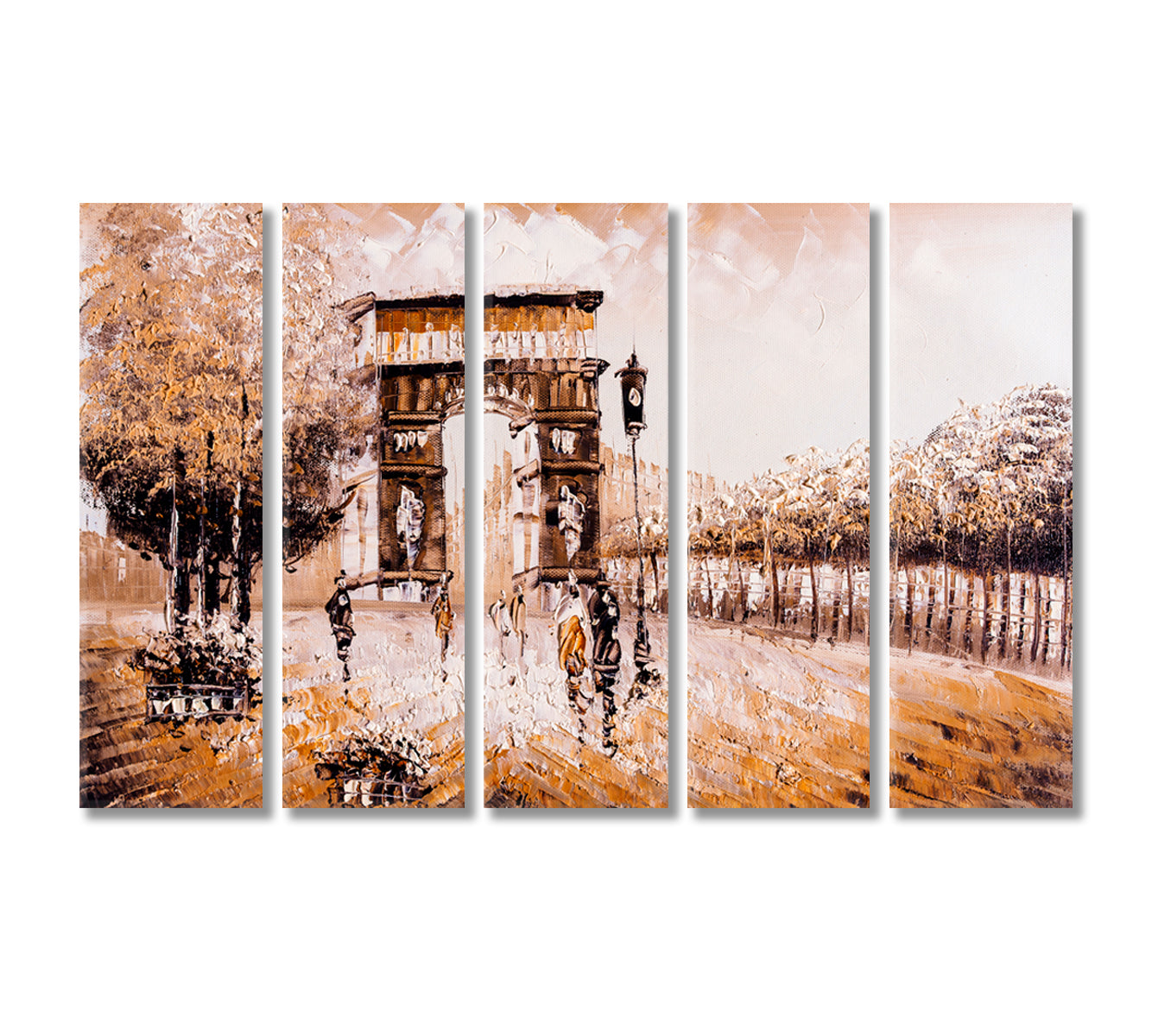 Streets of Paris Canvas Print-Canvas Print-CetArt-5 Panels-36x24 inches-CetArt