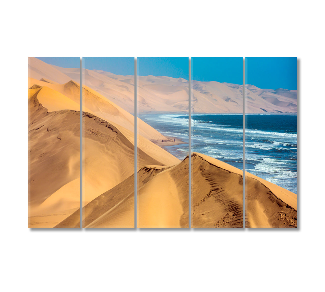 Atlantic Coast of Walvis Bay Desert Namibia Canvas Print-Canvas Print-CetArt-5 Panels-36x24 inches-CetArt
