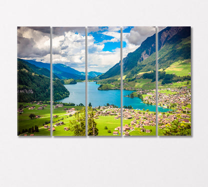 Lungern River Switzerland Canvas Print-Canvas Print-CetArt-5 Panels-36x24 inches-CetArt