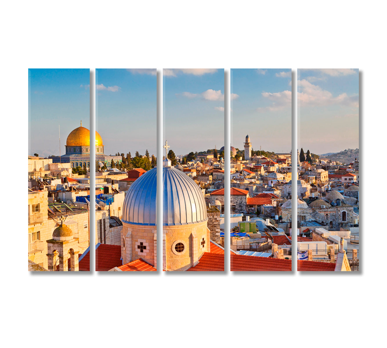 Jerusalem Old City Rooftops Canvas Print-Canvas Print-CetArt-5 Panels-36x24 inches-CetArt